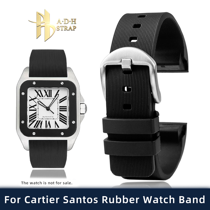 Cartier Watch Santos - Correa de goma de interfaz especial