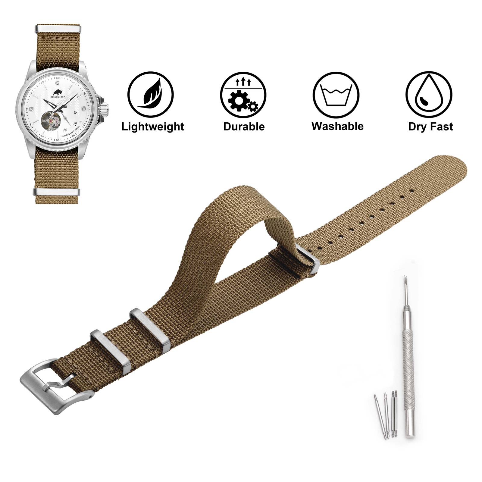 Correa de reloj BISONSTRAP par - Suede Strap Watch reseña y precio